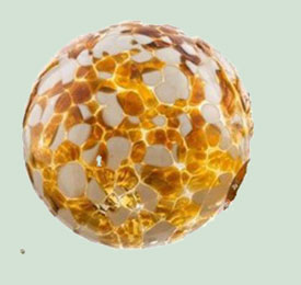 Glass Ball Amber Speckled
