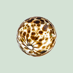 Glass Ball Chocolate Spotted 3