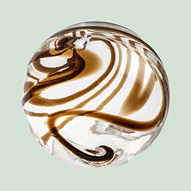 Glass Ball Chocolate Swirl 6