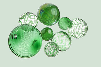 Glass Balls - Emerald