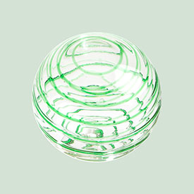 Glass Ball Emerald Thread 4.5