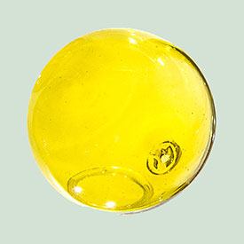Glass Ball Lemon Solid 6