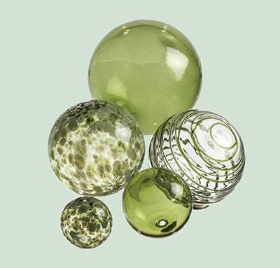 Glass Balls - Olive