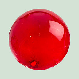 Glass Ball Ruby Solid 6