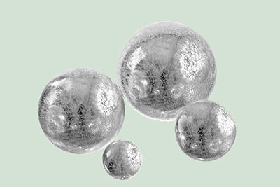 Silver Crackle Spheres