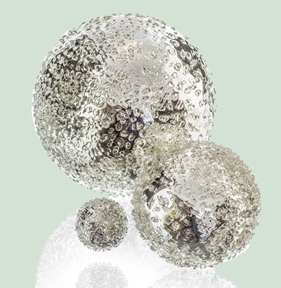 Silver Iced Spheres 