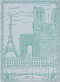 LJF Tea Towels - France - Paris - Verte