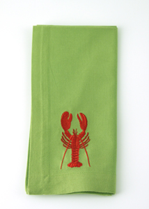 Lime Napkin with Lobster