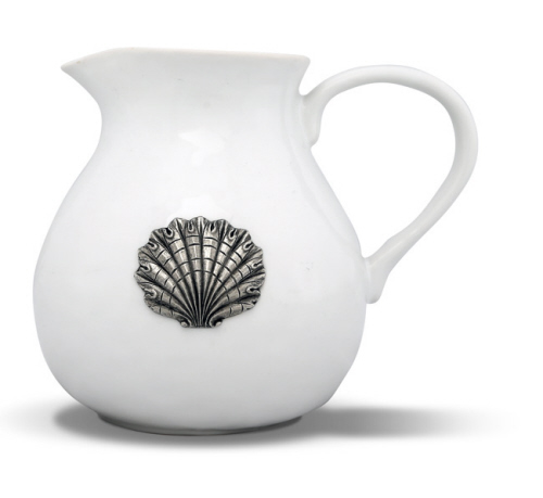 Pitcher - Coquille, White