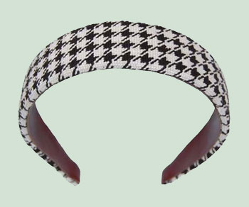 Houndstooth Black and White Headband